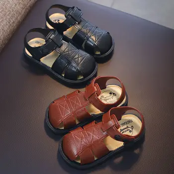 Erkek bebek Sandalet 2022 Yeni Yumuşak Taban Kaymaz bebek ayakkabısı çocuk Sandalet Su Geçirmez Erkek Ayak Sandalet