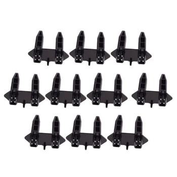 10 Adet Araba Siyah Plastik Ön Tampon Üst Panel Tutucu Klip 53145-42010 Toyota için Fit RAV4 2001 2002 2003 2004 2005