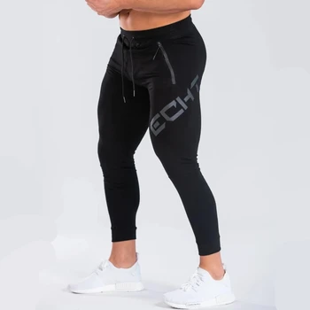 Sonbahar Joggers Pantolon Erkekler Koşu Sıska Pamuk Sweatpants Eşofman Spor Salonu Fitness Eğitimi spor pantolonlar Erkek Spor Dipleri