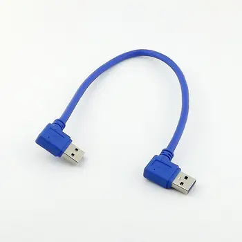 1 adet USB 3.0 A Erkek 90 Derece Sağ Açı Erkek Tak Sol Açı Adaptör Kablosu 1FT