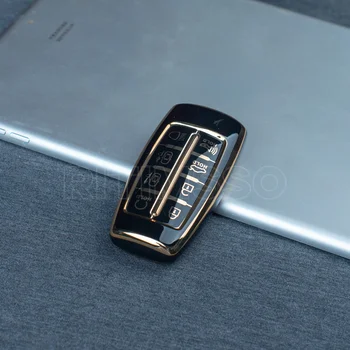 Tpu Araba Anahtarı Durum Hyundai Genesis için GV80 G80 2020 2021 GV70 8 Düğmeler Akıllı Anahtarsız Uzaktan Kumanda Fobs Koruyucu Kapak