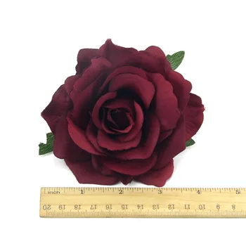 30 adet/9cm Yapay Beyaz Kırmızı ipek çiçek Kafaları Düğün Dekorasyon İçin DIY Çelenk Hediye Kutusu Scrapbooking Craft Sahte Çiçekler