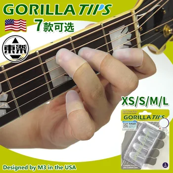 Gorilla İpuçları IM Parmak Koruyucu Kapak Açık / Mavi Ağrı Kesici Gitar Bas Ukulele Oyuncular Dize Parmak Muhafızları