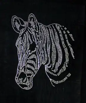 Zebra etiket gömlek dekor tasarım taşlar sıcak düzeltme yapay elmas motif tasarımları demir on tasarım taklidi aplike yama