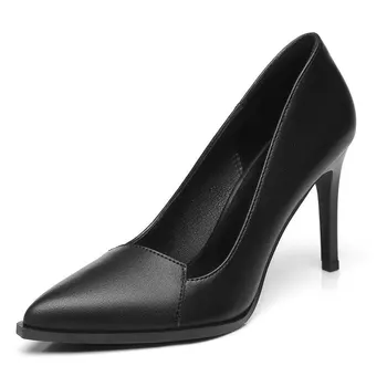 2022 Lüks Kadın 8cm Yüksek Topuklu Pompalar Scarpins Ofis Bayanlar Tasarımcı Siyah Topuklu Balo Stiletto Elbise parti ayakkabıları