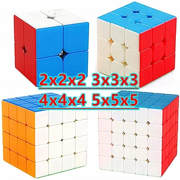 3x3x3 Sihirli küp Strickerless 4x4x4 Cubo magico 5x5x5 Hız küp 2x2x2 Bulmaca Küpleri Eğik küp erken eğitim oyuncak çocuklar için