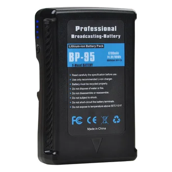 14.8 V 99Wh (6700 mAh) BP-95 V-Montaj V-Kilit V-Şekil BP95 VMount Bateria şarj edilebilir li-ion pil İle USB Bağlantı Noktası + Adaptörü
