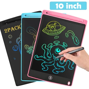 Oyuncaklar Çocuklar İçin Eğitici 10 inç LCD Renkli Boyama Elektronik Çizim Kurulu El Yazısı Tablet Elektronik Ped Hediye