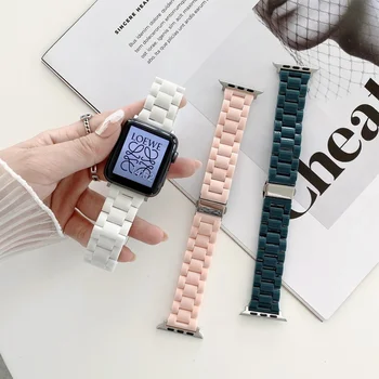 Şeker Çelik kemer Kayışı Apple Watch Band için 44mm 40/38 / 42mm 41mm 45 / 49mm Ultra Bilezik iwatch Serisi 8 7 6 5 4 3SE kordonlu saat