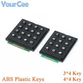 3*4 4*4 Matris Anahtarı Klavye Tuş Takımı Dizi Modülü ABS Plastik Tuşları 4x4 3x4 12 16 Anahtar Düğmesi Membran Anahtarı DIY Kiti Arduino için