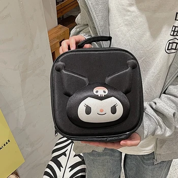 Kawaii Kuromi Sanrio Kozmetik Çantası Tote Çanta Öğrenci Taşınabilir Seyahat Büyük Kapasiteli saklama çantası Doğum Günü Hediyeleri Anime Çantası
