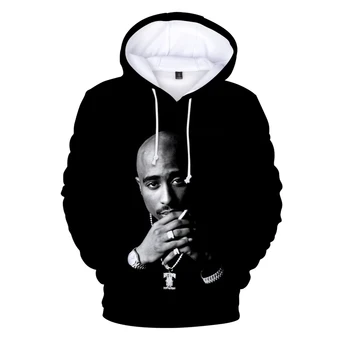 Tupac 2pac Hoodies Streetwear Erkek / kadın kıyafetleri Çocuklar Hoodie