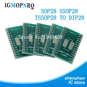 5 ADET TSSOP28 SSOP28 SOP28 SMD DIP28 IC Adaptörü Dönüştürücü Soket devre kartı modülü Adaptörleri Plaka 0.65 mm 1.27 mm Entegre