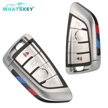 WhatsKey 3/4 Düğme Akıllı Kart Anahtar Kabuk Ekle Blade BMW X1 X3 X5 X6 F48 F39 F10 F22 F30 G30 G20 530 525 730 3/5/7 Serisi