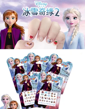 YENİ Disney kız dondurulmuş Prenses elsa Anna Tırnak Çıkartmalar Oyuncaklar kar Beyaz Sophia Mickey Minnie çocuk küpe hediye oyuncaklar