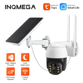 INQMEGA Tuya 1080P HD Wifi Akıllı yaşam Güneş Kamera PTZ IR Güvenlik 8W güneş panelı Kamera PIR İnsan hareket algılama kamerası
