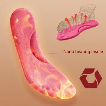 Sabit sıcaklık astarı yumuşak Nano gene ısıtma tabanlık erkek kadın çizmeler Sneaker ayakkabı tabanı sıcak tutmak ayak pedi
