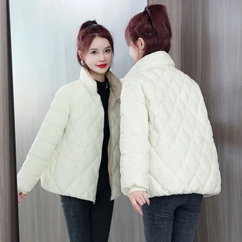 Kışlık Mont Kadın Ceketler Kış Ceket Ceket Kısa Palto Rahat Parka Femme Moda Ceket kadın Giyim Ropa İnvierno