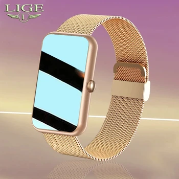 LIGE Yeni 1.47 inç Moda akıllı saat Erkekler Kadınlar Smartwatch Kalp Hızı Spor Spor İzci IP68 Su Geçirmez Android Apple İçin