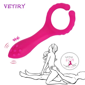 Penis Titreşim Klip Vibratör Yetişkin Seks Oyuncakları Kadın Erkek Çift Yapay Penis Meme Masajı Mastürbasyon Vajina Klitoris Stimülasyon