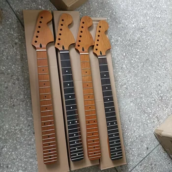 1 adet AAA Seviye Büyük Kafa Caz Tarzı Kavrulmuş Maple Elektro Gitar Boyun ST 22 Fret Mat Vernikli 22 parça pişirme artı Gitar Boyun