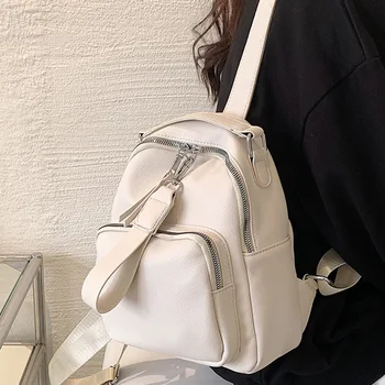 Kadın Tasarımcı Yumuşak Deri Sırt Çantaları Kese Dos Rahat Lüks Moda Yüksek Kaliteli genç kızlar için sırt çantası Mochila Sırt Çantası