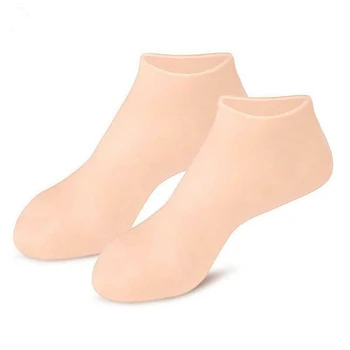1 Çift Ayak Bakımı Çorap Topuk Nemlendirici Silikon Jel Çorap Ayak Cilt Bakımı Koruyucu Anti Çatlama Spa Ev Kullanımı