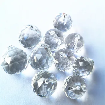 50 adet / grup En Kaliteli 20mm Temizle Kristal Asılı Faceted Topu Düğün Dekorasyon Kristal Ev Dekorasyon Ücretsiz Kargo