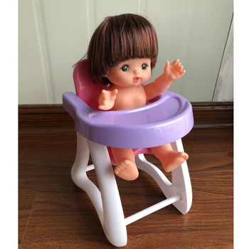 Simülasyon yüksek bebek sandalyesi ABS Mobilya Oyuncak Mellchan Bebek Bebek 8-12 inç Yeniden Doğmuş Bebek Aksesuarı