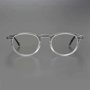 Retro Vintage Oval Yuvarlak Gözlük Çerçevesi Riley-R Gözlük Çerçevesi Erkekler OV5004 Kadın Gözlük Optik Çerçeve Oculos De Gri