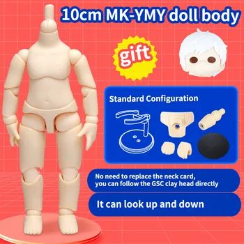 MK-YMY 10cm Sütlü Beyaz Ob11 Vücut Dahil Gsc Kafa DIy + 1 / 12Bjd Bebek Kız ve Erkek için Hediye Oyuncaklar Obitsu 11 Aksesuarları