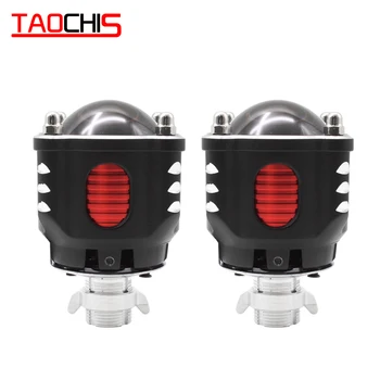 TAOCHIS 3.0 İnç 15W Tek Yüksek ışın Lens Şeytan LED gözler Projektör Lens H4 H7 9005 9006 Farlar Araba ışık Aksesuarı