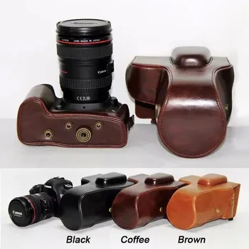 Vintage PU Deri Kamera Kılıfı Çanta Nikon D7000 D7100 D7200 kamera çantası Kahve Siyah Kahverengi