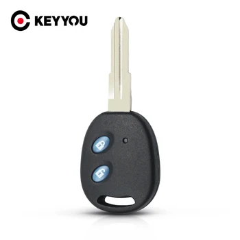 KEYYOU Için Chevrolet Spark AVEO Captiva Uzaktan Araba Anahtarı Kabuk 2 Düğmeler Kesilmemiş Sol Bıçak Boş Anahtar Kutu Değiştirme
