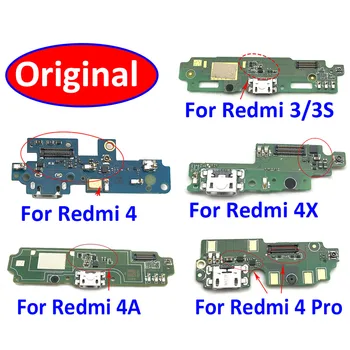 Orijinal Xiaomi Redmi 3 3S 4X4 Pro 5 5A 6 6A Şarj Dock Bağlantı Noktası USB Şarj Bağlayıcı Tak PCB Mikrofon Kurulu Flex Şerit Kablo