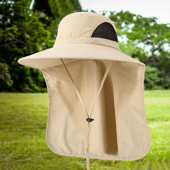Güneş şapkası Boyun Flep ile Güneş Koruma Açık Yürüyüş Şapka Safari Kapaklar Erkekler Ve Kadınlar için Örgü Balıkçılık Nefes Şapka