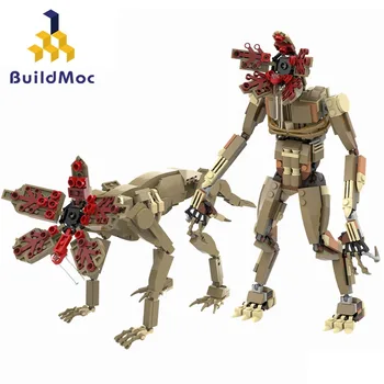 BuildMOC TV Karakter Film Stranger Şeyler Demogorgon Horro Canavar Tarama Figürleri Modeli oyuncak inşaat blokları Çocuk Hediyeler için