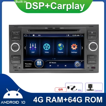 8 Çekirdekli Android 10.0 Araba Radyo Stereo Ford Mondeo İçin S-max Odak C-MAX Galaxy Fiesta Transit Fusion GPS DVD CD DSP Carlay DAB