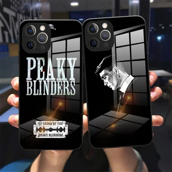 Peaky Blinders Siyah Temperli Cam iphone için kılıf 13 12 11 Pro Max SE 2020 X XS XR Max 7 8 Artı Durumda