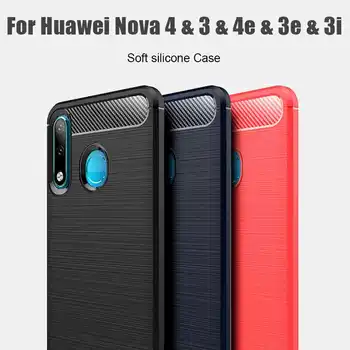 Mokoemi Darbeye Dayanıklı Yumuşak Kılıf İçin Huawei Nova 4e 3e 4 3 3i telefon kılıfı Kapak