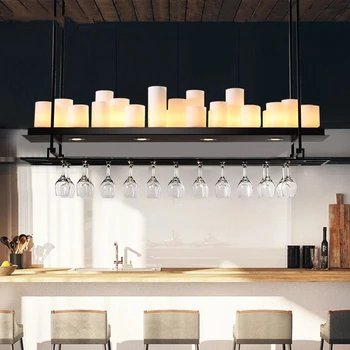Iskandinav LED Avize Aydınlatma Cam Mum Avizeler Oturma Yemek Odası Ev Dekor Mutfak Asılı Bar Kolye Lamba