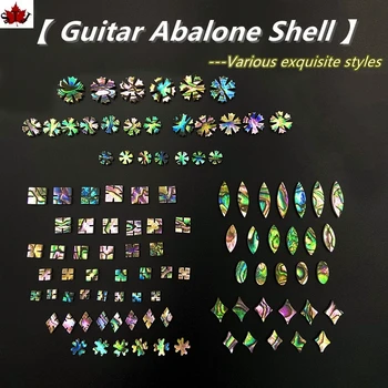 30/50 adet Tam boy Gitar Renkli Abalone nokta Kabuk süslemeleri kakma Gitar Aksesuarları parçaları, sedef kabuk boşlukları