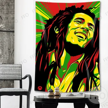 FFO Şarkıcı Reggae Bob Marley Goblen Komik Meme Duvar Asma Halılar Sanat Estetik Ev Dekor Odası Dekorasyon Halıları