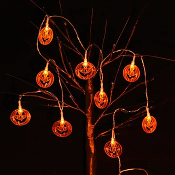1.5 m 10LED Halloween Parti Led Işık Dize Korku Halloween Dekor İçin Hayalet Bat Işık Garland Ev Açık Asılı Lamba Kabak 