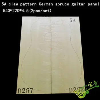 5A pençe desen Alman ladin kaplama gitar paneli ayı pençe desen deshan sedir alp ladin gitar üretim