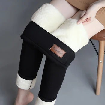 Kış Kadın Legging Kadife Sıcak Tutmak Yüksek Bel Legging Rahat Polar Astarlı Sıkı Rahat Artı Boyutu Kadın Termal Pantolon