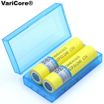 2 ADET VariCore HE4 İçin 2500 mAh Li-iyon Pil 18650 3.7 V Güç Şarj Edilebilir piller 20A deşarj + Saklama kutusu