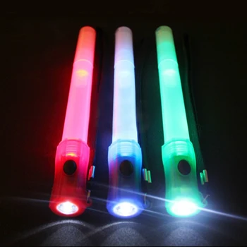 LED parlak çubuk kolye 4 in1 sinyal sopa düdük yanıp sönen LED çubuk flaş değnek ışık çubuğu düdük hayat kurtarıcı düdük parti açık
