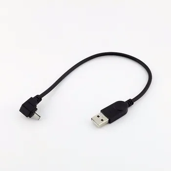 10 adet Açılı Mikro USB Erkek USB 2.0 A Erkek Veri şarj kablosu 25cm
