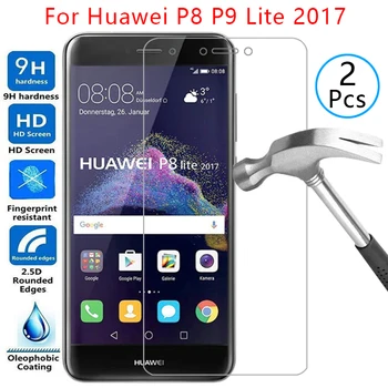 temperli cam ekran koruyucu için huawei p8 p9 lite 2017 kılıf kapak p 8 9 ışık p8lite p9lite 2017 koruyucu telefon coque